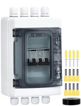 Abcdefh2022013005 Dihool Dc Circuit Breaker Box Cover With Uv-proof 20 Amp Electrical Power Distribut