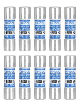 Rtpv1038-10x20a Dihool 20 Amp Solar Fuse Without In-line Holder For Connector 10pcs 10x38mm