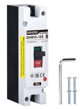 Dihool Usa-dhm1x-1p-100a 100 Amp Dc Disconnect Switch For Solar Ups And Power Station Applications