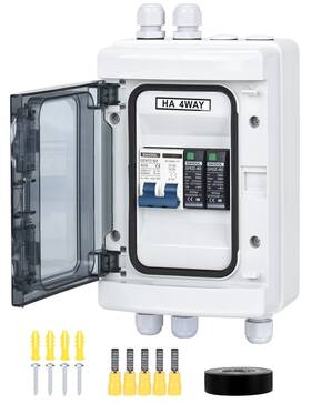 Dihool Uscdefh2022013008 Solar Panel Disconnect Switch With Pv Surge Protector Rv Breaker Box 40 Amp