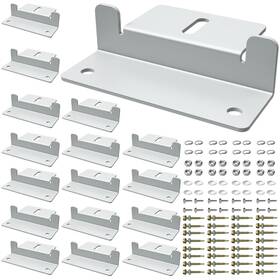 Diyiiron S80s016 16 Units Solar Panel Mounting Z Brackets Lightweight Aluminum Corrosion Solar