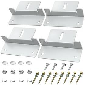 Diyiiron S80s04 4 Units Solar Panel Mounting Z Brackets Lightweight Silver