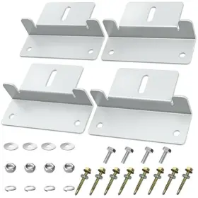 S80s04 Diyiiron 4 Units Solar Panel Mounting Z Brackets Lightweight Silver