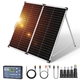 Dokio 663577773441 Portable Foldable 150w 18v Solar Suitcase Monocrystalline Folding Pane