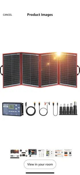 Dokio220 Dokio 682559946437 Solar Panel 220 Watt Station Portable Foldable Highest Efficiency Controller Kit