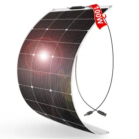 100w Dokio 682559946444 Semi-flexible Solar Panel 12v Bendable Thin Film Monocrystalline Lightwe