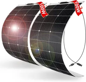 100w Dokio 682559946451 200w 2 Flexible Solar Panels 18v Monocrystalline For 12v Battery