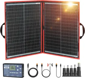 Ffsp-110m Dokio 110w 18v Portable Foldable Solar Panel Kit 21x28inch 5.9lb Contro Ffsp-110m Dokio 110w 18v Portable Foldable Solar Panel Kit 21x28inch 5.9lb Contro