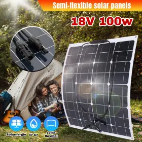 100w Duoerlan 682559948646 Flexible Mono Solar Panel 12v Portable Power Camping Home Rv Battery Charge
