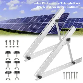 L03tynsjzj3-1 Duoerlan Solar Panel Tilt Mount Brackets Rv Boat Rooftop Flat Surface Adjustable Frame