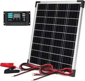 Lp-sp20-a01 Dyviahome Solar Panels Kit Monocrystalline Battery Maintainer 12v 10a Charge Control