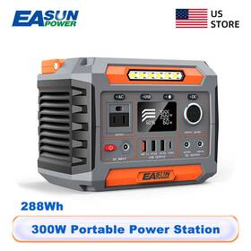 Easunpower 110v-300w-286wh-us 2x 300w 286wh Portable Power Station Lifepo4 Solar Generator For Camping Outdoor