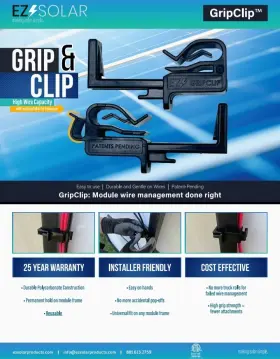 5030165 Easy Solar Products Inc. Ez Gripclip Intertek Uv Resistant Wiring Clips For Outdoor Use