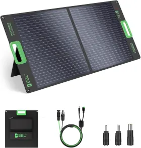 Dyzdb0001aeb-gn Ebl 100w Portable Solar Panel Kit For Power Station Ip68 Waterproof