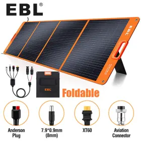 Esp-200 Ebl 200w Portable Foldable Solar Panel For Power Station Camping W Kickstand