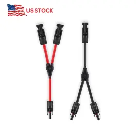 Ip67 Ecgsolax 256448964521 Us Stock Solar Panel Y Branch Cable Connection Adapter Connector Extension