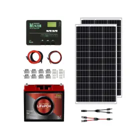 Clbe1220l200mc9 Eci Power 200w 12v Solar Kit 20ah Lifepo4 Lithium Battery