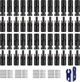 Ip67 Ecjtu 445053744724 24 Pairs Solar Panel Connectors Waterproof 1000v 30a 48pcs Connect