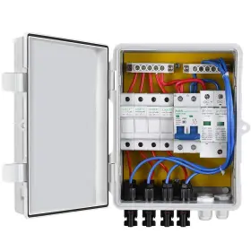 Eco-worthy 699919851072 4 String Pv Combiner Box With Lightning Arreste 10a Current Fuse