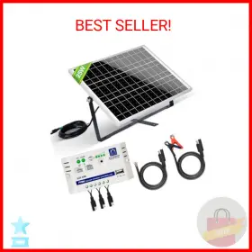 Eco-worthy 799441541738 25 Watts 12v Off Grid Solar Panel Sae Connector Kit Waterproof 25w S