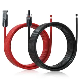 Eco-worthy 810127130838 20ft 10awg Solar Panel Extension Cable With Female And Male Connector For Sol
