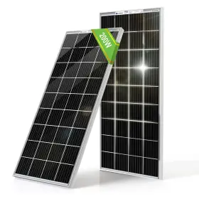 Eco-worthy 810127131200 200 Watt Bifacial Solar Panel 2pcs 100 12 Volt Monocrystalline Pan