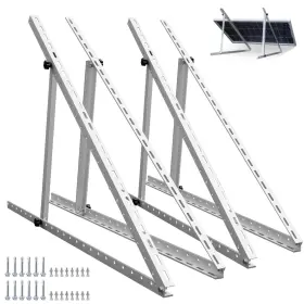 Eco-worthy 810127131613 2 Sets 45inch Adjustable Solar Panel Tilt Mount Brackets With Foldable L
