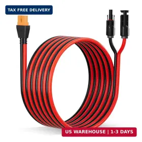 Xt60i Eco-worthy 810127138261 Solar To Cable 12awg 10ft Extension Connector Xt