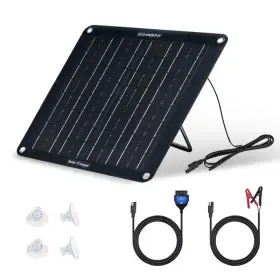 Eco-worthy 810127138605 10w Upgraded Solar Car Battery Charger Maintainer 12v Waterproof Quick-stand