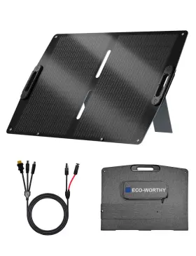 100w Eco-worthy 810127138889 Portable Solar Panel Etfe Foldable 23% High Efficiency For P