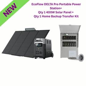 Ecoflow 842783131218 Delta Pro 3600w One 400w Solar Panel Qty 1 Home Backup Transfer Kit