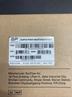 Ecoflow 842783138033 Power Input Output Cable In Out Adapter For Portable Station