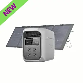 D3mp-220w Ecoflow Delta 3 Max Plus Portable Power Station With A 220w Solar Panel