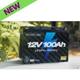 Ef12v100ahbp-us Ecoflow Lithium 12v 100ah Deep Cycle Lifepo4 Battery Reliable Power Backup New