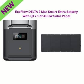 Ecoflow Efdelta2maxeb Solar400w Delta 2 Max Smart Extra Battery 2048 Wh With Qty 1 Of 400w Solar Panel
