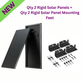 Zms331-ms331 Ecoflow 100w Qty 2 Rigid Solar Panels Panel Mounting Feet 4 Kit