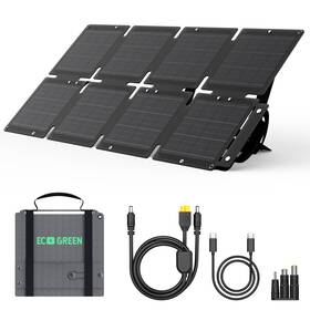 Ecogreen 644197347205 60w Portable Solar Panel Monocrystalline Usb C Charger Waterproof Camping