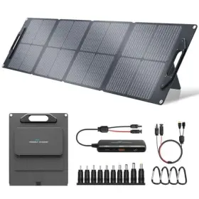 100w Ecosonique Technology 703329358496 100w/120w Portable Solar Panel With Adjustable Kickstands 22v Mc4/