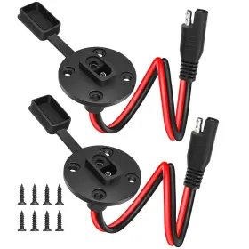 84404d549325331 Electop Sae Connector Power Socket Sidewall Port Weatherproof Quick Conn