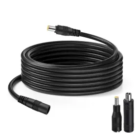 Ex7909m-f-30 Elfculb Dc Power Extension Cable 14awg 30ft 8mm Male To Female Cord Compat