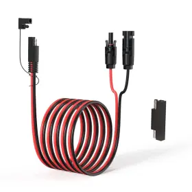 S-m-1020 Elfculb 10awg 20ft Solar Connector To Sae Adapter 2 3.3 10 20 35 50 Ft Pane