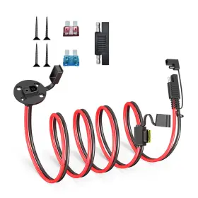 Sa1-sa2-14-5 Elfculb Sae Power Socket To Connector Extension Cable 14awg 5ft Panel Mount S