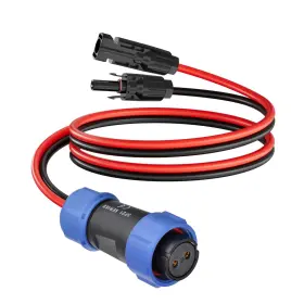 Solar-ap-12-2 Elfculb Aviation Plug To Solar Panel Cable 12awg 2ft Connector 12v