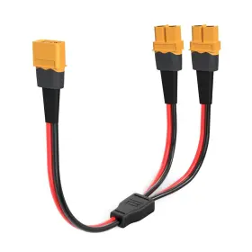 Xt60-2xt60 Elfculb Xt60 Y Splitter 12awg 1 Male To 2 Female Connector Cable For Uav Phantom