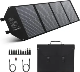 100w Enginstar 616985224463 Foldable Solar Panel With 18v Dc Outlet For Portable Power Stati