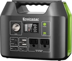 300w Enginstar 645716648568 Solar Generator Portable Power Station 296wh Lithium Battery Backup With