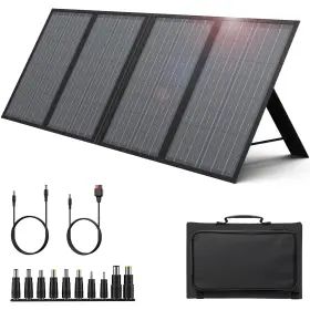 Enginstar 645716648889 60w Foldable Solar Panel Charger With 18v Dc Outlet For Portable Po