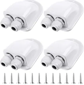 Enhon 313114094095 4 Pack Solar Cable Entry Gland Weather Resistant Dual