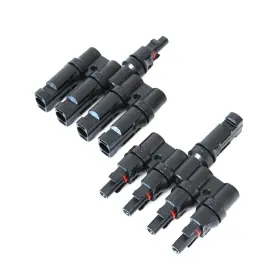 Eoocvt 745780110609 1 Pair Solar Energy Panel Mc-4 T Branch Connectors Cable Coupler Combi
