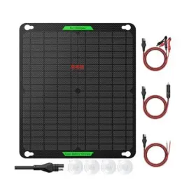 Er-fx001 Ericsity Eco-worthy 10w Solar Car Battery Charger Maintainer 12v Waterproof